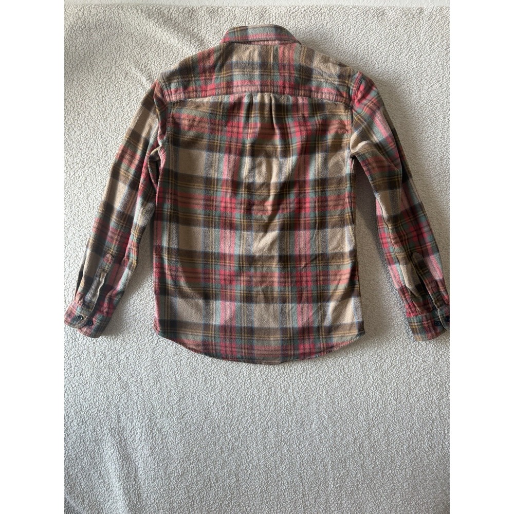 LL Bean Flannel Shirt Men Small Slightly Fitted Plaid Button Down Cotton - Picture 2 of 6